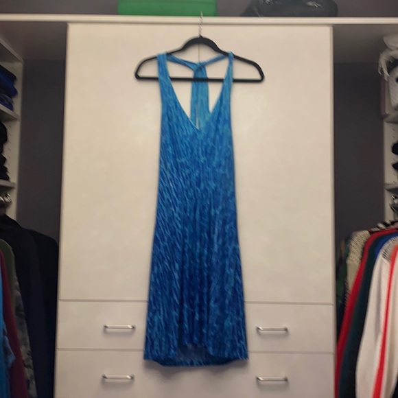 Catherine Blue Cheetah Halter Dress - Picture 1 of 3